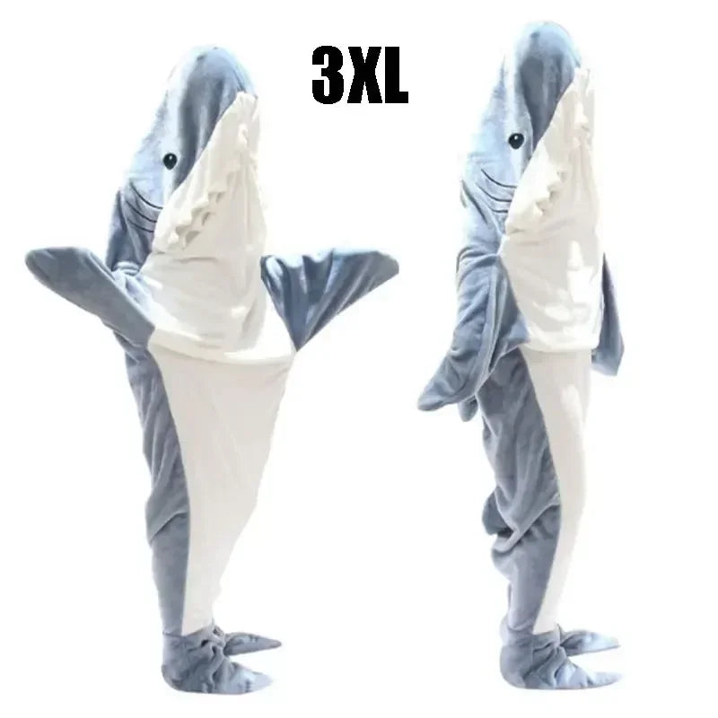 Snuggly Shark Gemütlicher Kapuzen-Einteiler Karnzanket
