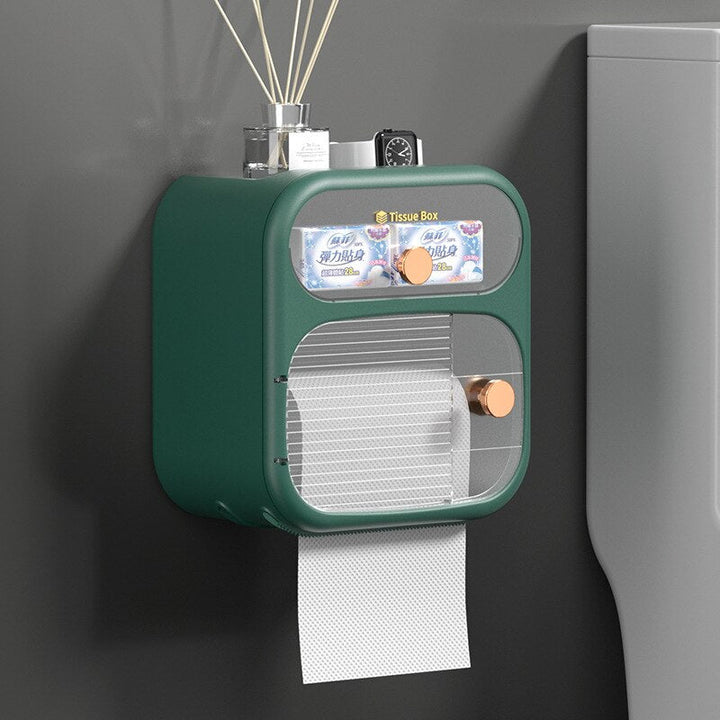 Karnz | MultiBox wandmontierte Toilettenpapier Handtuch Aufbewahrungsbox