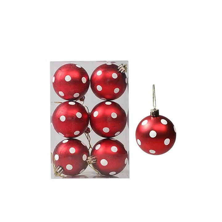 Elegante Schneeflocken Weihnachtskugeln Set – Hochwertige Christbaumkugeln in Rot, Weiß und Gold, perfekt für festliche Baumdeko zu Weihnachten | Karnz