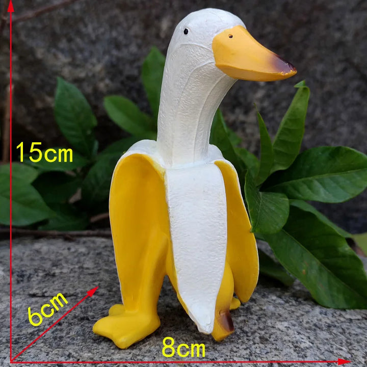 Geschälte Banane Ente Gesicht Gartendekor | Karnz