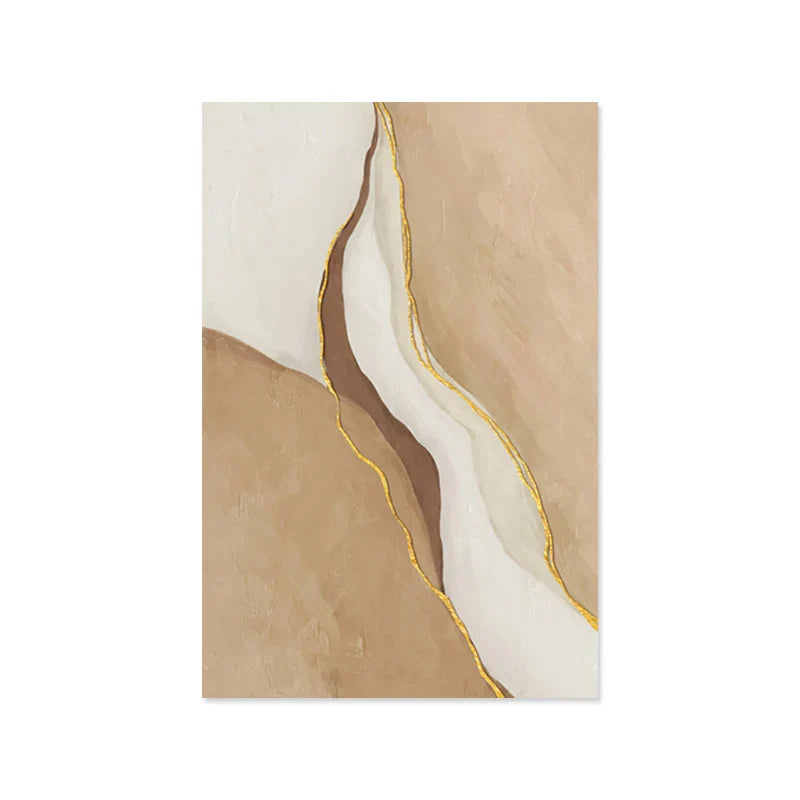 Moderne geomorphe abstrakte Wandkunst Feinkunst Grau Beige Braun Leinwanddrucke Bilder für das Wohnzimmer Zeitgenössische Wohnraumdekoration | Karnz