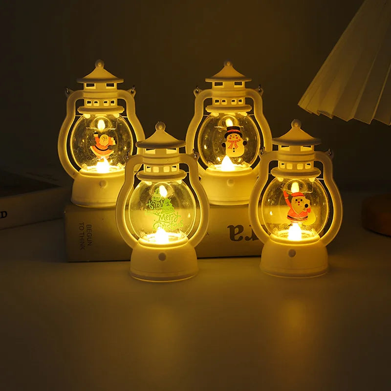 Mini-Weihnachtslampe mit LED-Beleuchtung - Tragbare dekorative Laterne für festliche Dekoration, Winter- & Weihnachtszeit | Karnz