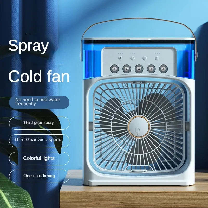 Tragbare Klimaanlage & Luftbefeuchter: Hydrokühlender kleiner Luftkühler mit 3-Geschwindigkeits-Fan-Einstellung - Ideal für Büro- und Haushaltsgebrauch | Karnz