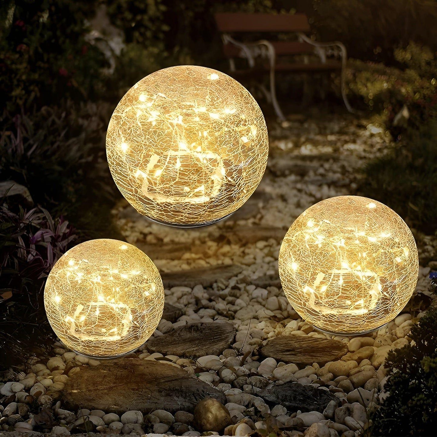 GardenGlimmer Light – Wasserdichte Solar-LED-Gartenleuchte für den Außenbereich