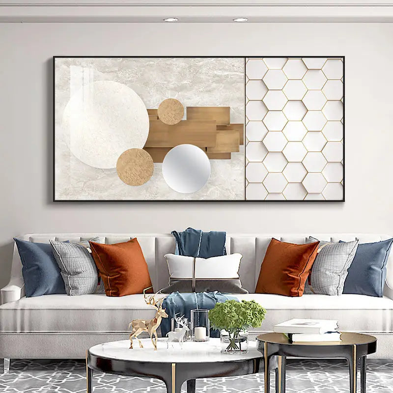 Moderne Ästhetik Abstrakte Sonne & Mond Wandkunst Feine Kunst Leinwanddrucke Bilder für luxuriöses Loft Wohnzimmer Esszimmer Lifestyle Kunst Dekor | Karnz