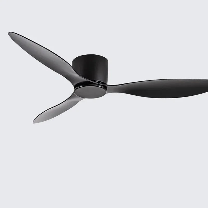 42-52 Zoll Deckenventilatoren mit DC-Motor — Fernbedienung Niedrigboden Kühlventilatoren, ohne Licht, weiße Holz- & schwarze Optionen | Karnz