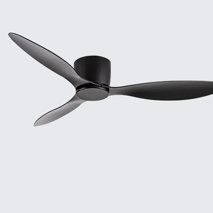 42-52 Zoll Deckenventilatoren mit DC-Motor — Fernbedienung Niedrigboden Kühlventilatoren, ohne Licht, weiße Holz- & schwarze Optionen | Karnz