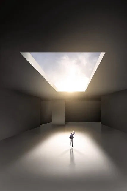 Moderne geometrische architektonische Landschaften Wandkunst Fine Art Leinwanddrucke Bilder für Studio, Home Office, Eingangsbereich Inspirierende Kunstdeko | Karnz