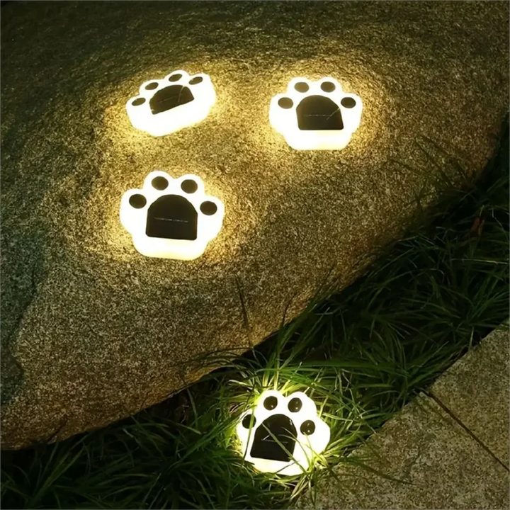 Glowing Paw LED Solar-Wegbeleuchtung für den Außenbereich | Karnz