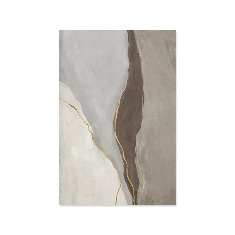 Moderne geomorphe abstrakte Wandkunst Feinkunst Grau Beige Braun Leinwanddrucke Bilder für das Wohnzimmer Zeitgenössische Wohnraumdekoration | Karnz