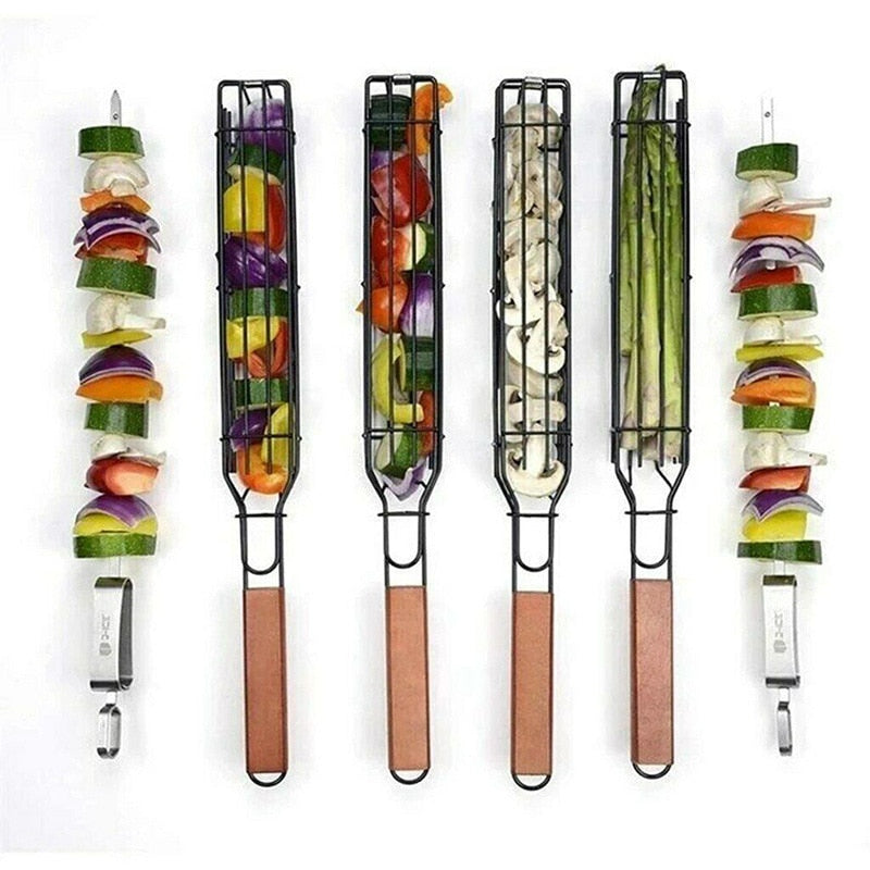 Tragbarer Antihaft-Grillkorb für Campingausflüge und Picknicks