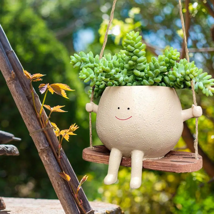 Swing Smiling Face Blumentopf | Karnz