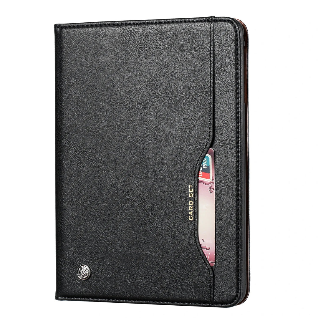 Leder Flip Case für iPad 9,7 (2017-2018), 10,2 (7. / 8. Gen), Air 2/3/4, Pro 9,7/10,5/11 - Wasserdicht, Stoßfest, Business Tablet Hülle