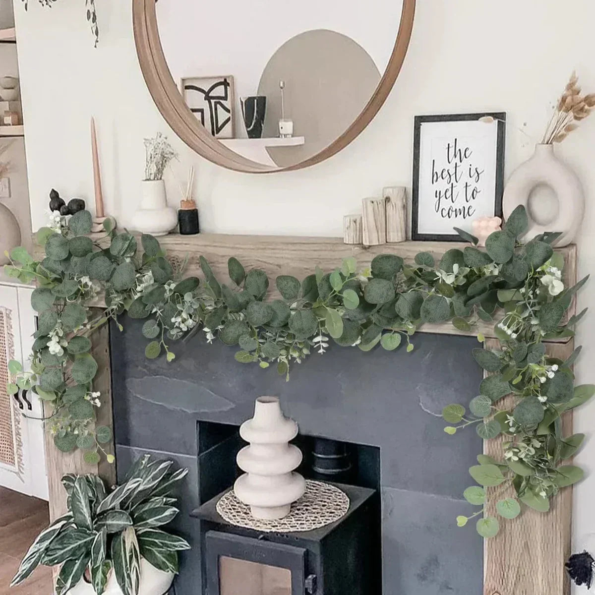 Karnz | Eukalyptus Girlande Set | 2 Teile | 180 cm | Realistisch & Wartungsfrei