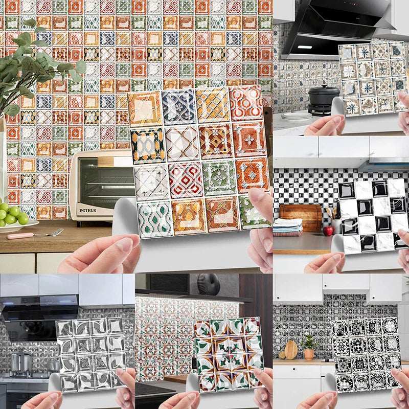 DecoMosaic 3D Mosaik Wandfliesen Aufkleber Karnz