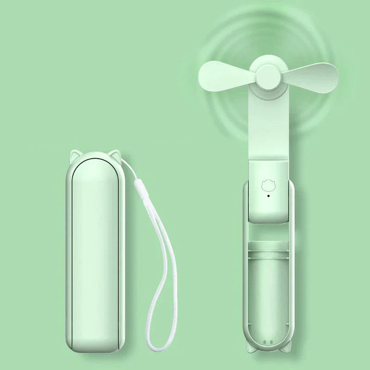 Faltbarer Mini-Handventilator mit Powerbank und Armband – FrisMee 2-in-1 | Karnz