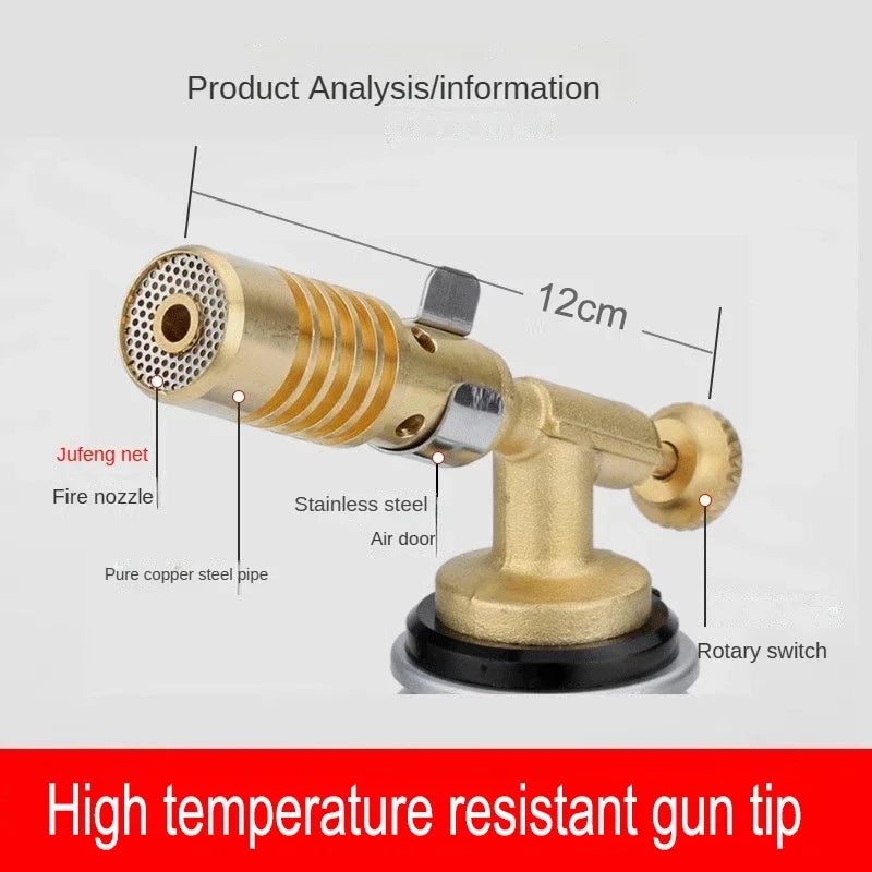 Karnz | Flammex Pro Lötkolben | Für Butangas | Einstellbare Flamme bis zu 1300 °C | Kompakt & Ergonomisch | Ideal für Küche & Outdoor
