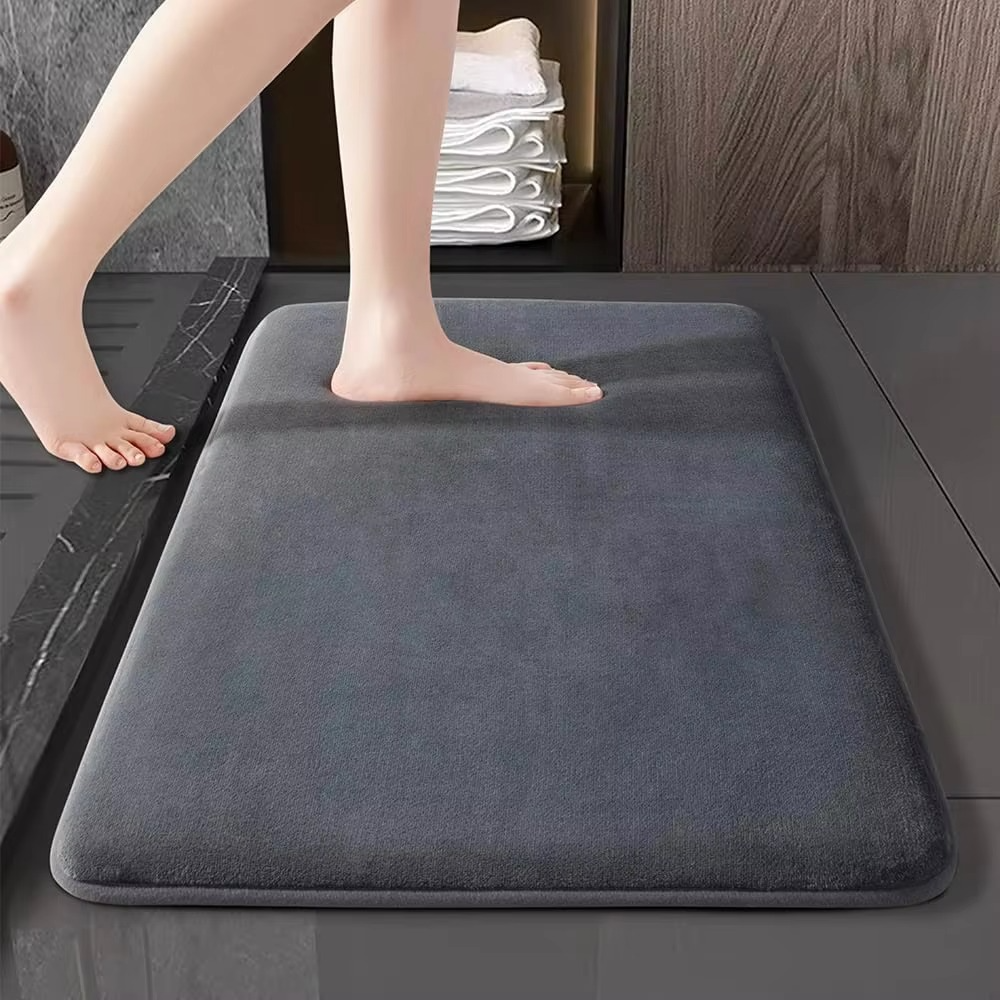 Ultra-saugfähige, rutschfeste Luxus-Badematte aus Korallensamt