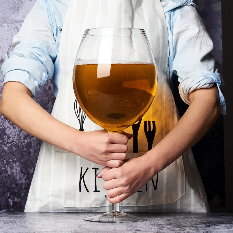 Riesiges 106-Unzen-Weinglas- und Bierkrug-Set – 3000 ml extra großes Kristallglas für Partys, Hochzeiten und Feiern