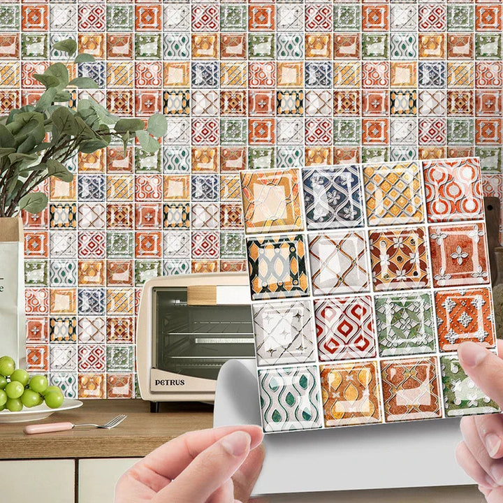 DecoMosaic 3D Mosaik Wandfliesen Aufkleber Karnz