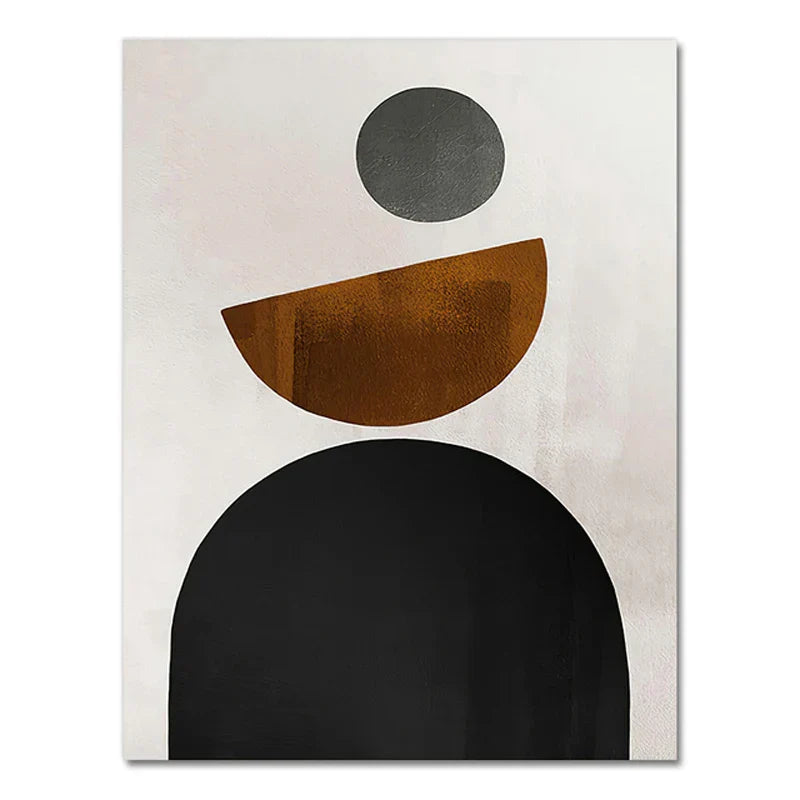 Skandinavische Minimalistische Geometrische Dunkle Neutrale Farben Wandkunst Fine Art Leinwanddrucken Moderne Abstrakte Bilder Für Wohnzimmer Wohnkultur | Karnz