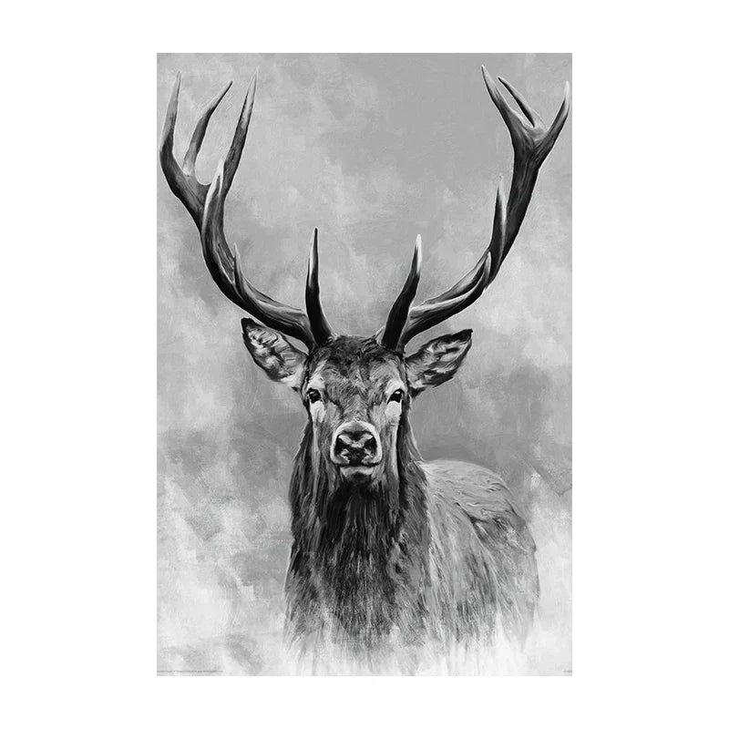 Nordische Wildnis Adler Reh Landschaft Wandkunst Fein Kunst Leinwanddrucke Bilder Für Wohnzimmer Esszimmer Nordische Heimdekoration | Karnz