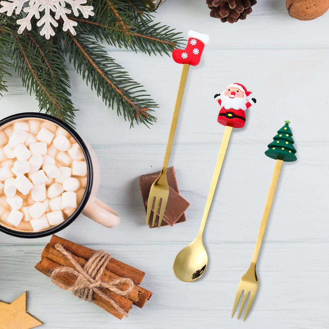 Elegantes Weihnachtsbesteckset für festliche Anlässe