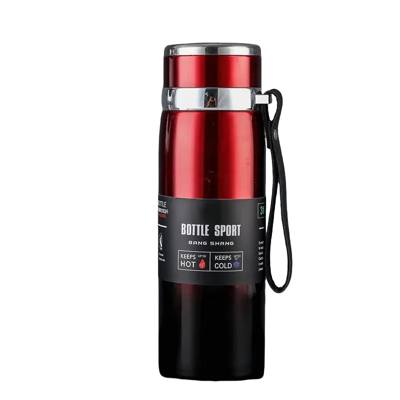 Edelstahl-Thermosflasche vakuumisoliert 1000 ml | Karnz