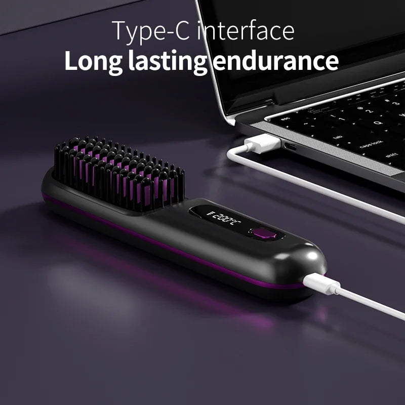 Karnz | Glissara | Kabelloses Haarglätteisen | USB-Ladefunktion & LCD-Display | Keramik & Ionen-Technologie