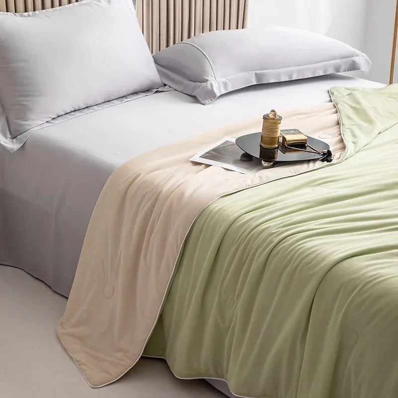 Air Condition Sommerdecke — Pure Color Eis-Seide Kühlende Decke, Leicht & Glatt Twin/Kingsize Bettdecke | Karnz