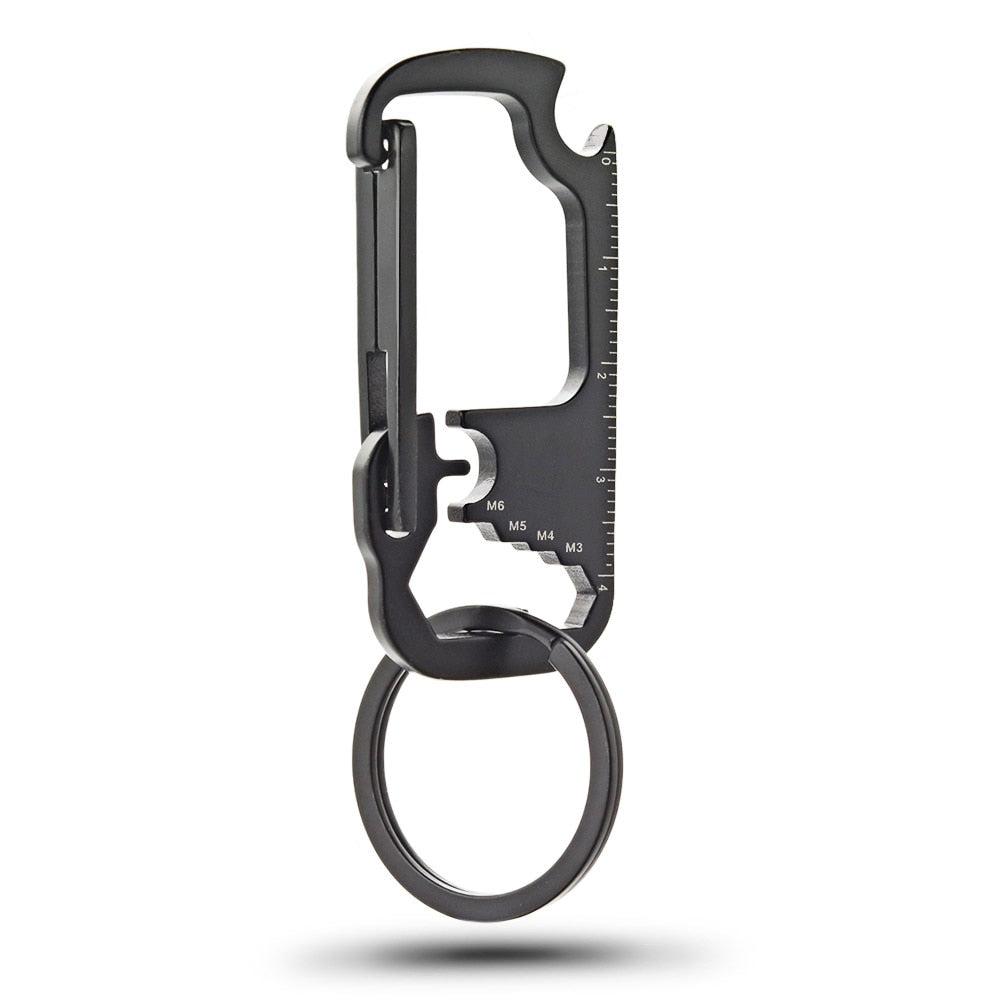 Karnz | Edelstahl EDC Multi Tool Flaschenöffner Schlüsselanhänger