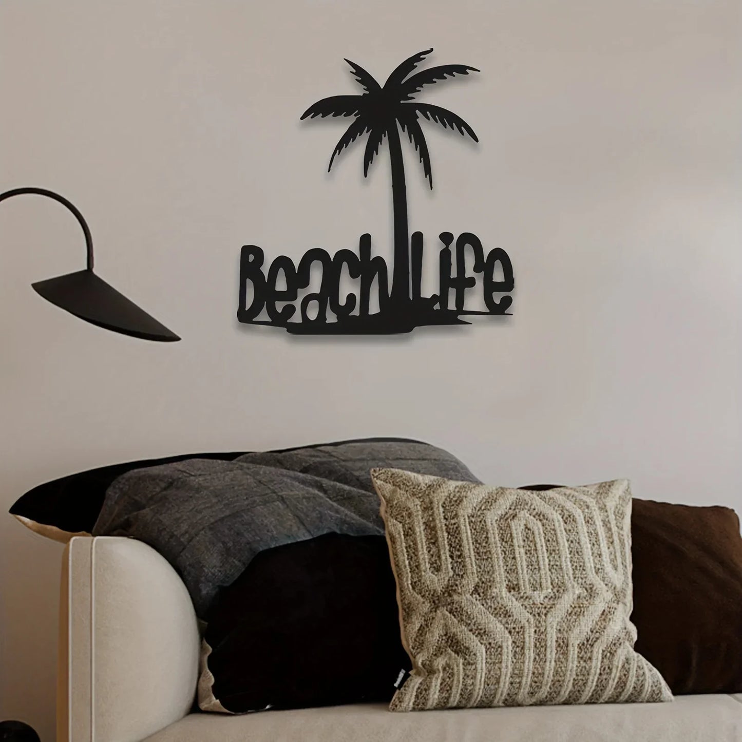 Beach Life Kokosnussbaum Metall Wandkunst 3D Dekoration Für Wohnzimmer Schlafzimmer Zuhause Büro Wand Dekoration | Karnz