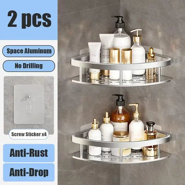 Duschregal ohne Bohren Aluminium | Karnz