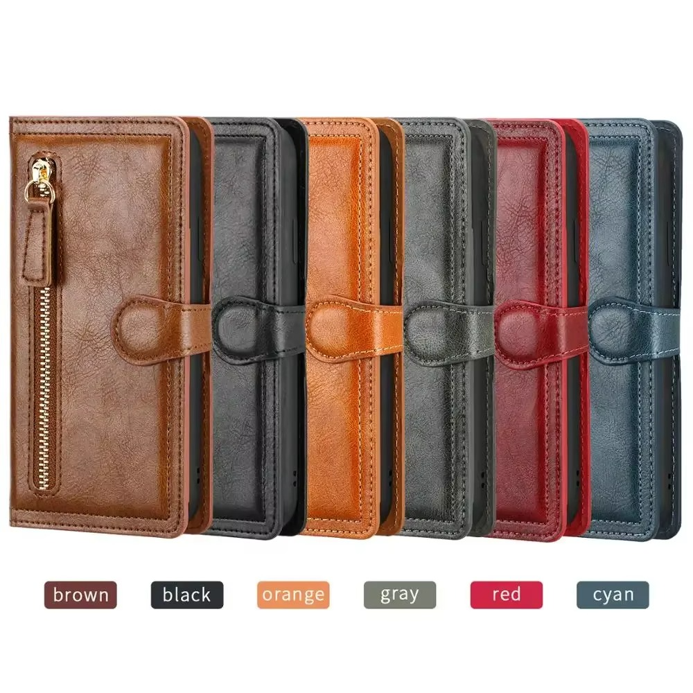 Premium-Leder-iPhone-Klapphülle mit Ständer