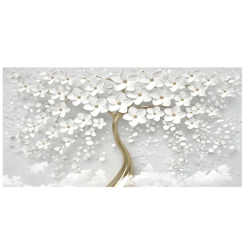 Abstract Floral Big Blossom Petal Tree Wandkunst Feine Kunst Leinwanddrucke Bild Für Wohnzimmer Schlafzimmer Salon Kunst Dekor | Karnz