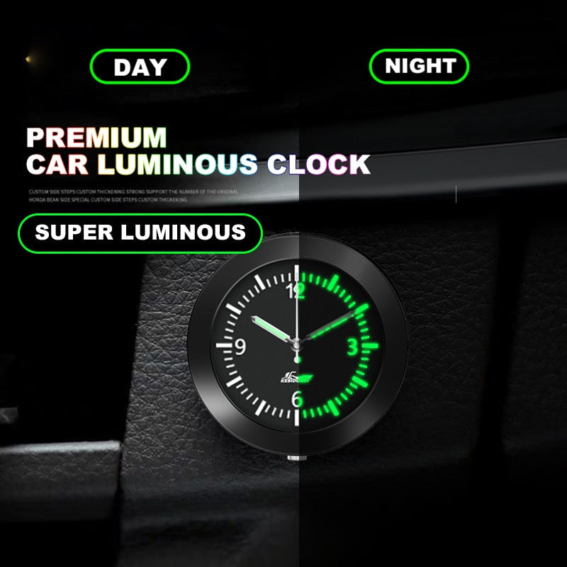 Karnz | Aufklebbare Auto Armaturenbrett Leuchtende Uhr