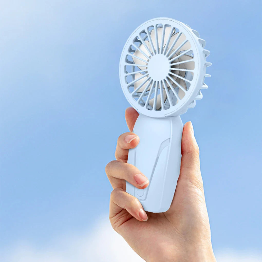 Portabler Handheld Mini Ventilator – Leichter ABS USB-wiederaufladbarer Taschenventilator für kühlende Erfrischung unterwegs | Karnz