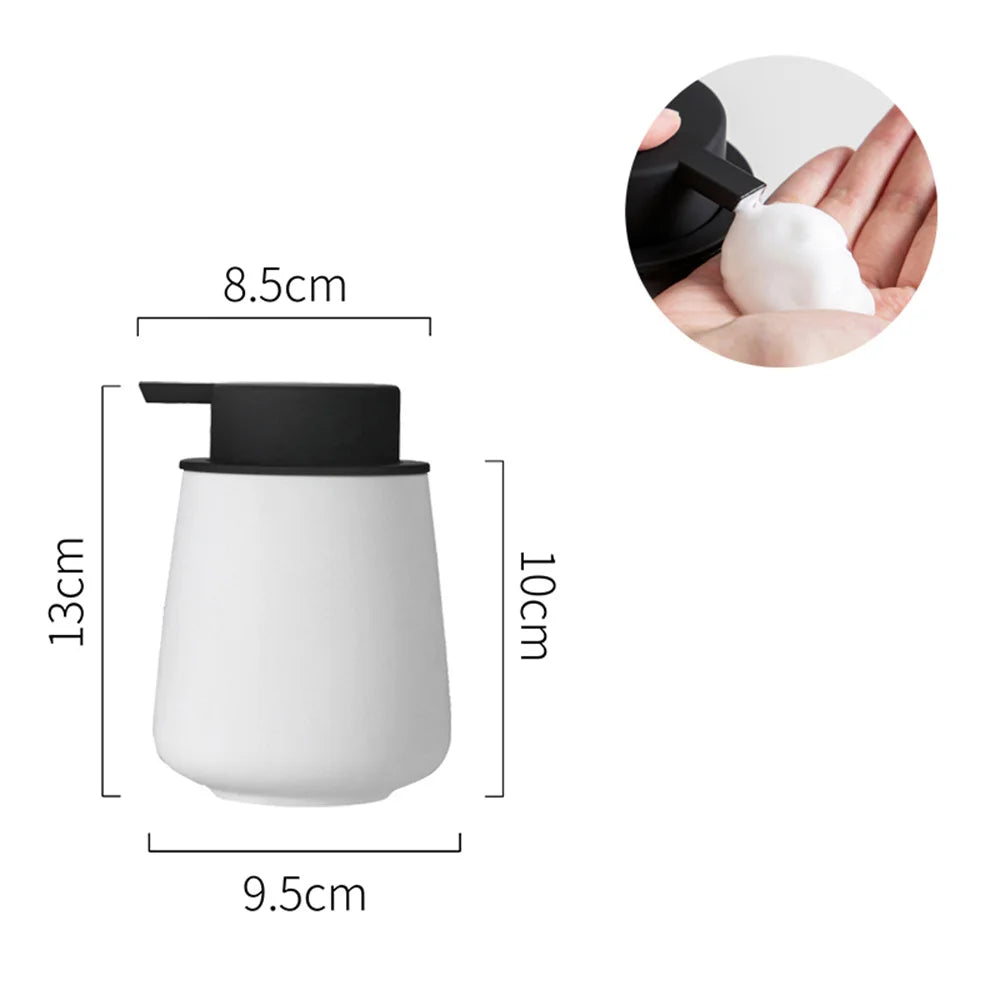 CeramiLux 300 ml Luxus Seifenspender aus Keramik – für Seife, Shampoo, Conditioner oder Lotion Karnz