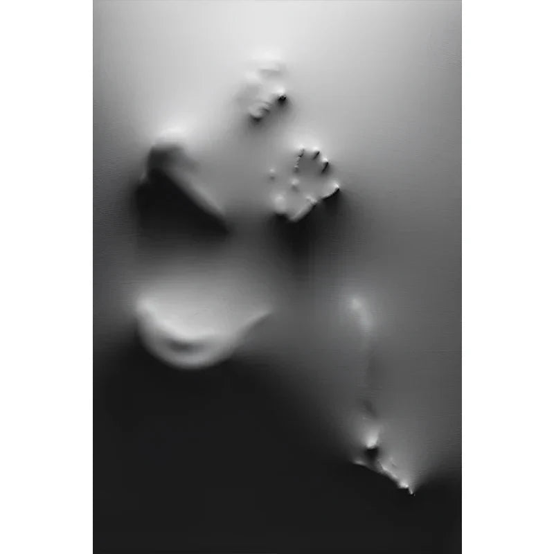 Moderne Kunst Abstrakte Gespenstische Figuren In Der Wand Leinwanddrucke Schwarz Weiß Wandkunst Poster Bilder Für Wohnzimmer Schlafzimmer Kunst Dekor | Karnz