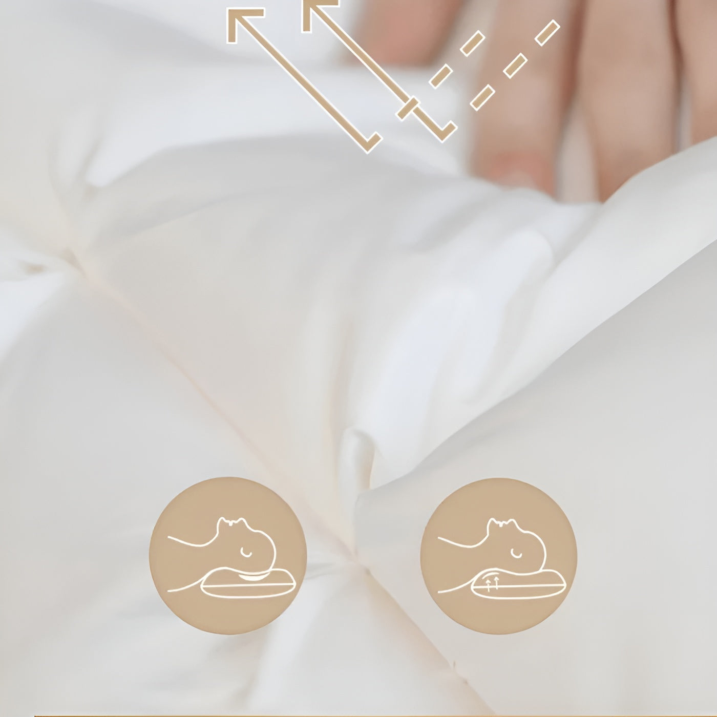 Daunenkissen mit Gänsedaunen – luxuriös, weich und hypoallergen | 100 % Baumwolle für optimale Nackenstütze