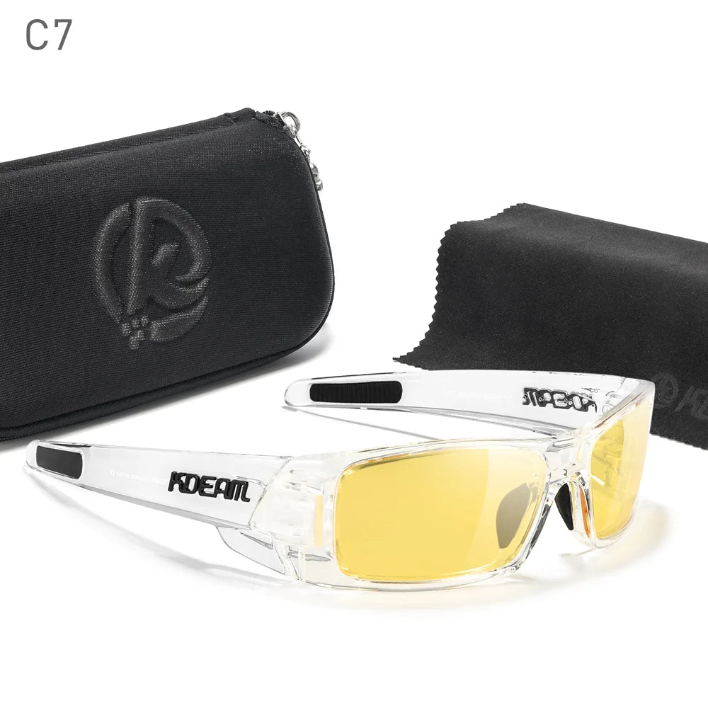 Photochrome Sonnenbrille Schwarzer Rahmen mit Etui | Karnz