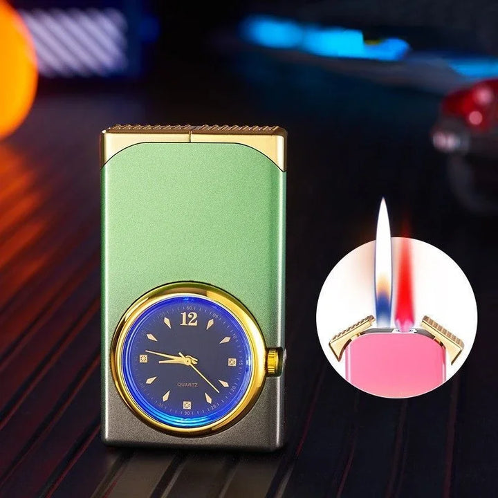 Kreative Dual Fire Farbverlauf Feuerzeug Uhr | Karnz
