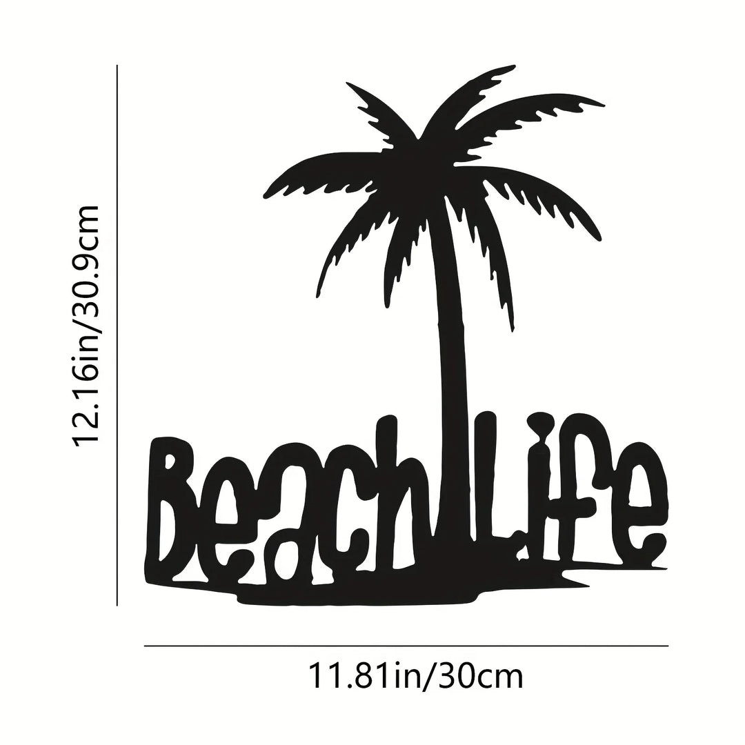 Beach Life Kokosnussbaum Metall Wandkunst 3D Dekoration Für Wohnzimmer Schlafzimmer Zuhause Büro Wand Dekoration | Karnz