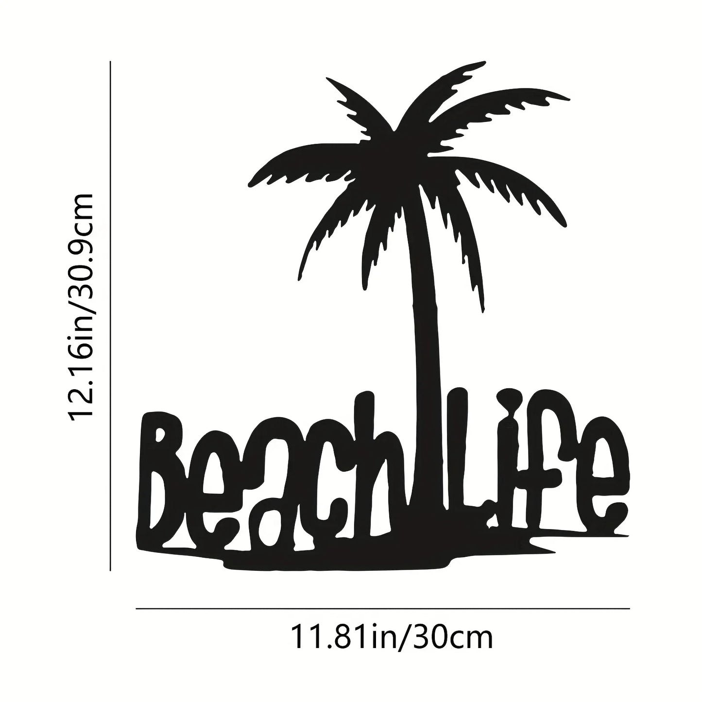 Beach Life Kokosnussbaum Metall Wandkunst 3D Dekoration Für Wohnzimmer Schlafzimmer Zuhause Büro Wand Dekoration | Karnz