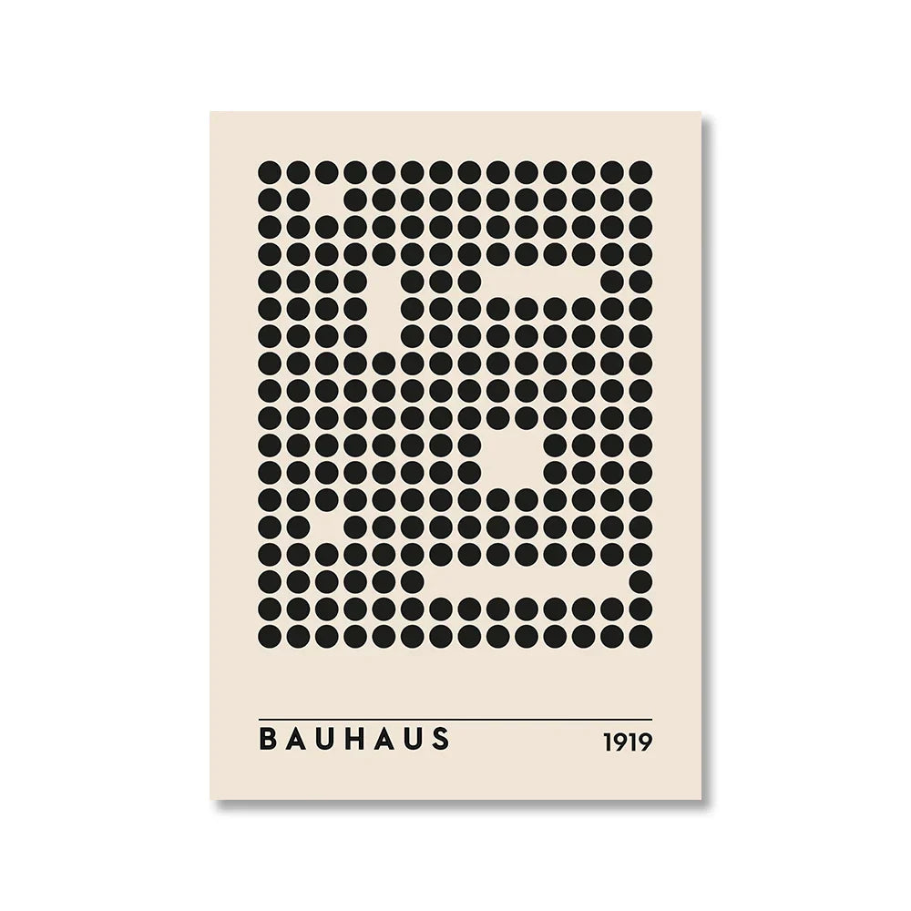 Vintage Retro Geometric Abstract Bauhaus Expo Kunst Galerie Poster Wandkunst Feine Kunst Leinwanddrucke Bilder Für Wohnzimmer Esszimmer Home Office Dekor | Karnz