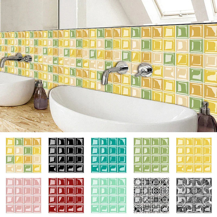 DecoMosaic 3D Mosaik Wandfliesen Aufkleber Karnz