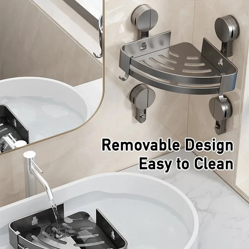 AquaGrip – Luxus Saugnapf Badregal ohne Bohren Karnz