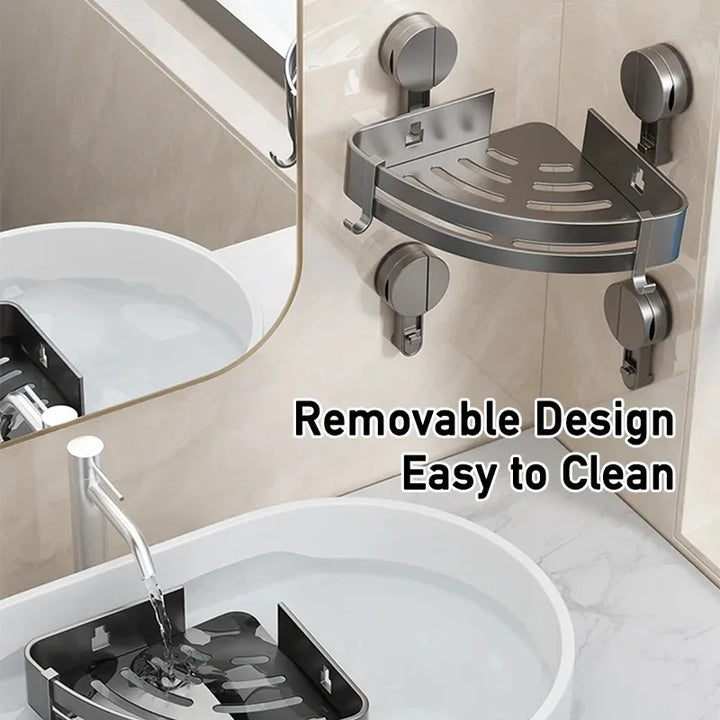 AquaGrip – Luxus Saugnapf Badregal ohne Bohren Karnz