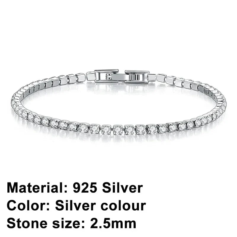 Tennisarmband – Strahlen Sie mit Haltung: Eleganz aus Sterling Silver und Hip-Hop Flair!