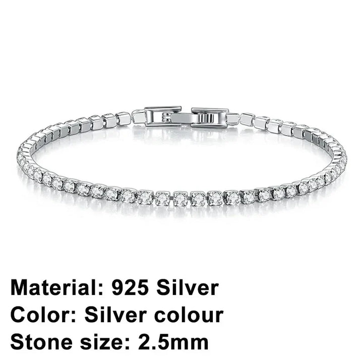 Tennisarmband – Strahlen Sie mit Haltung: Eleganz aus Sterling Silver und Hip-Hop Flair!